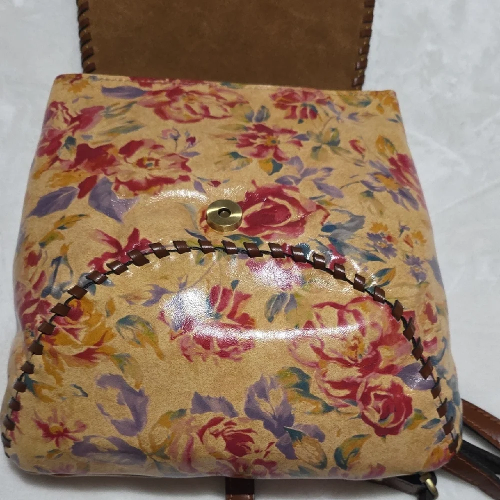 Patricia Nash Floral Tan and‎ Brown Backpack